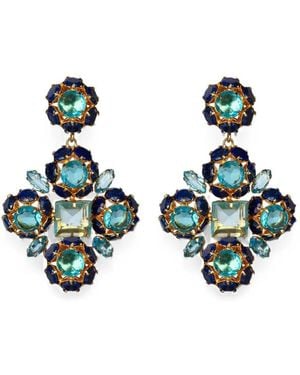Bounkit Ariadne Cluster-Drop Earrings - Blue