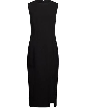 Liu Jo Side-Slit Back-Detail Midi Dress - Black