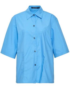 Sofie D'Hoore Pockets Short-Sleeve Shirt - Blue