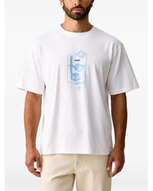 Rains Graphic-Print Crew-Neck T-Shirt - White