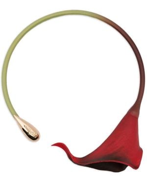 Cult Gaia Collier Ras-Du-Cou Calla-Lily - Red