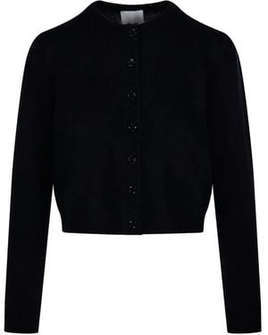 Allude Cárdigan con cuello redondo - Negro