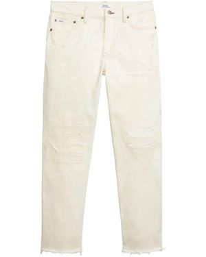 Polo Ralph Lauren Distressed-Effect Trousers - White