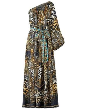 CAMILLA One-Shoulder Midi Dress - Green