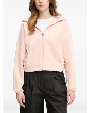 adidas Logo-Print Zip-Up Hoodie - Pink
