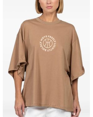 FREEDÉR Graphic-Print T-Shirt - Brown