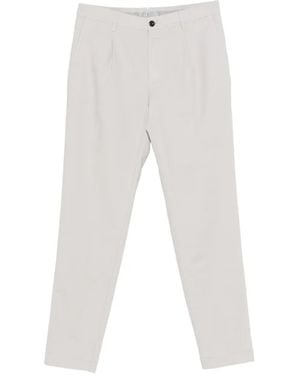 Incotex Pleated Cotton Pants - White