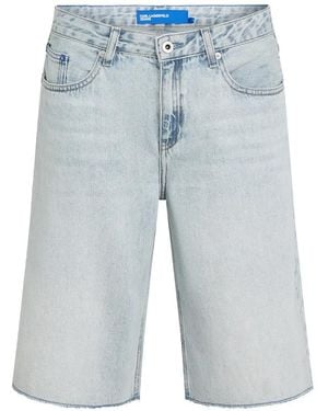 KARL LAGERFELD Five-Pocket Denim Shorts - Blue