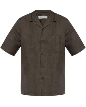 Samsøe & Samsøe Short-Sleeve Button-Up Shirt - Green