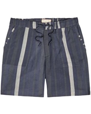 SMR Days Es Cubells Striped Drawstring Shorts - Blue