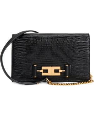 Elisabetta Franchi Logo-Plaque Cross Body Bag - Black