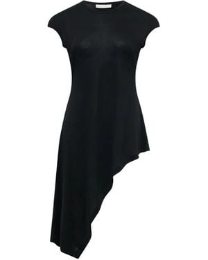Club21 Erin Asymmetric Jersey Knit Top - Black