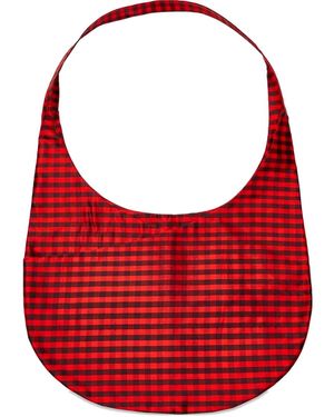 Coa Nyc Schultertasche mit Vichy-Karo - Rot