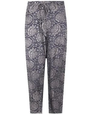 Uma Wang Floral-Print Pants - Grey