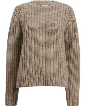 KHAITE Natt Ribbed Jumper - Brown