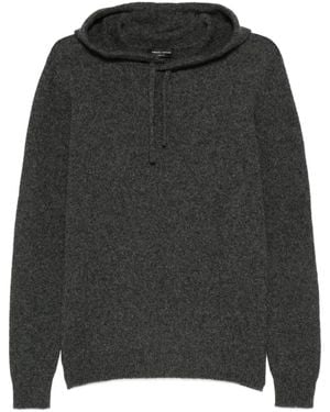 Roberto Collina Knitted Hoodie - Gray