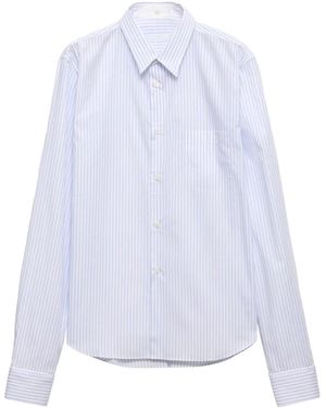 Prada Gestreiftes Hemd - Weiß