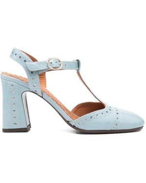 Chie Mihara Mira Cutout Heeled Court Shoes - White