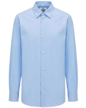BERNER KUHL Camicia Volume Wash Cot - Blu