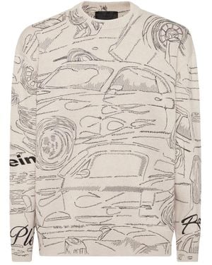 Philipp Plein Cars Racing プルオーバー - ナチュラル