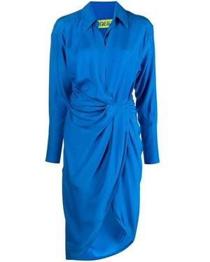GAUGE81 Puno Silk Midi Dress - Blue