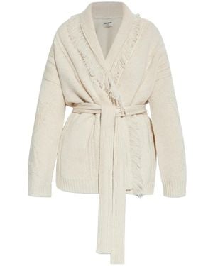 Zadig & Voltaire Fringed Belted Cardigan - White