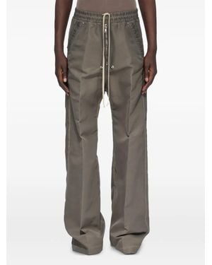 Rick Owens Tower Geth Belas Drawstring Wide-Leg Trousers - Grey