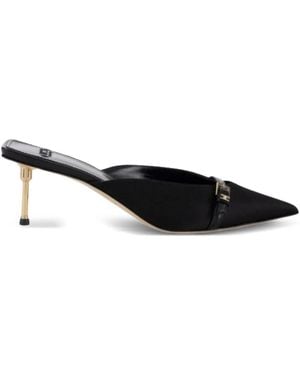 Elisabetta Franchi Pointed-Toe Buckle Shoes - Black