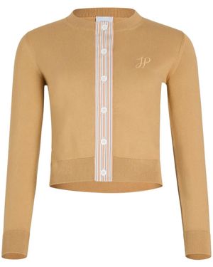 Patou Cardigan En Coton À Monogramme Jp - Neutre