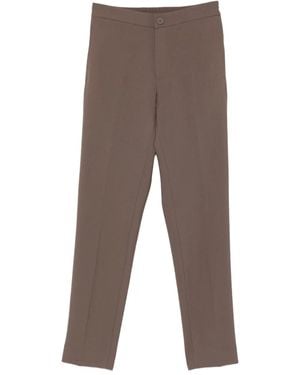 Sandro Side-Pockets Straight-Leg Pants - Brown