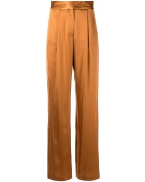 Michelle Mason Pantalon Ample En Soie - Orange