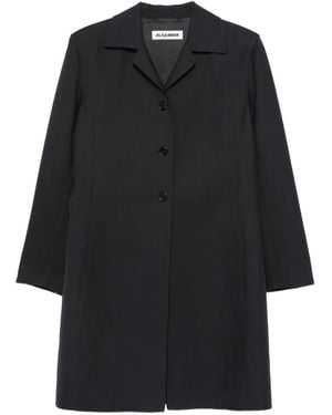 Jil Sander Manteau À Simple Boutonnage - Noir