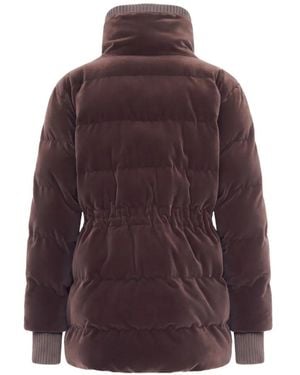 Fabiana Filippi Quilted Velvet-Effect Coat - Purple