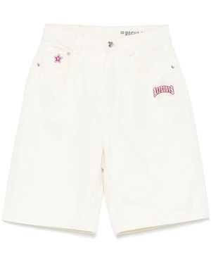 A Bathing Ape Logo-Embroidered Shorts - White