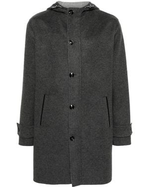 Kiton Button-Up Hooded Jacket - Gray