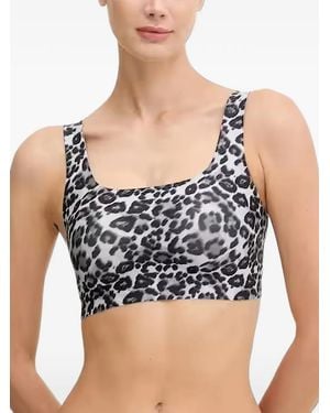 Chantelle Lab Leopard-Print Bra - Black