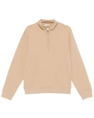 Sandro Sweater Met Halve Rits - Naturel