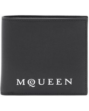 McQueen Portemonnaie mit Logo-Prägung - Schwarz