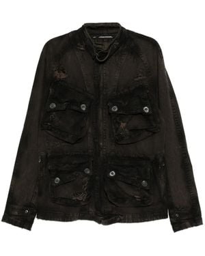 Julius Jacke im Distressed-Look - Schwarz
