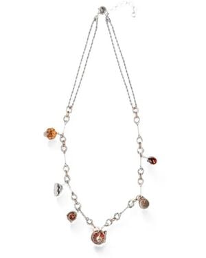 Weekend by Maxmara Charm-Detail Chain Necklace - White