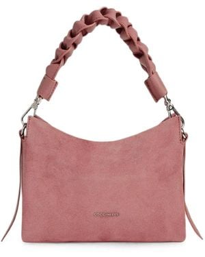 Coccinelle Small Boheme Suede Tote Bag - Pink