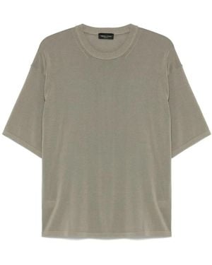 Roberto Collina ファインニット Tシャツ - グレー