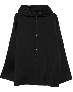 Sofie D'Hoore Hooded Button-Up Shirt - Black