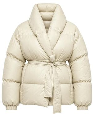 Bacon Dada Wrap-Design Puffer Jacket - Natural