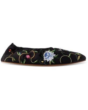 KENZO Ballerinas Mit Blumenstickerei - Weiß