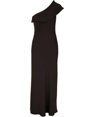 Peter Cohen Asymmetrisches Seidenkleid - Schwarz