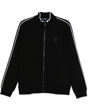 Karl Lagerfeld Zip-Up Cotton Jacket - Black