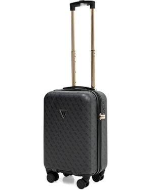 Guess Monogram Pattern Luggage - Black