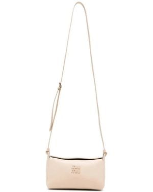 Miu Miu Bandolera De Piel - Blanco
