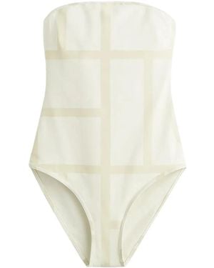 TOTEME モノグラム ワンピース水着 - ホワイト